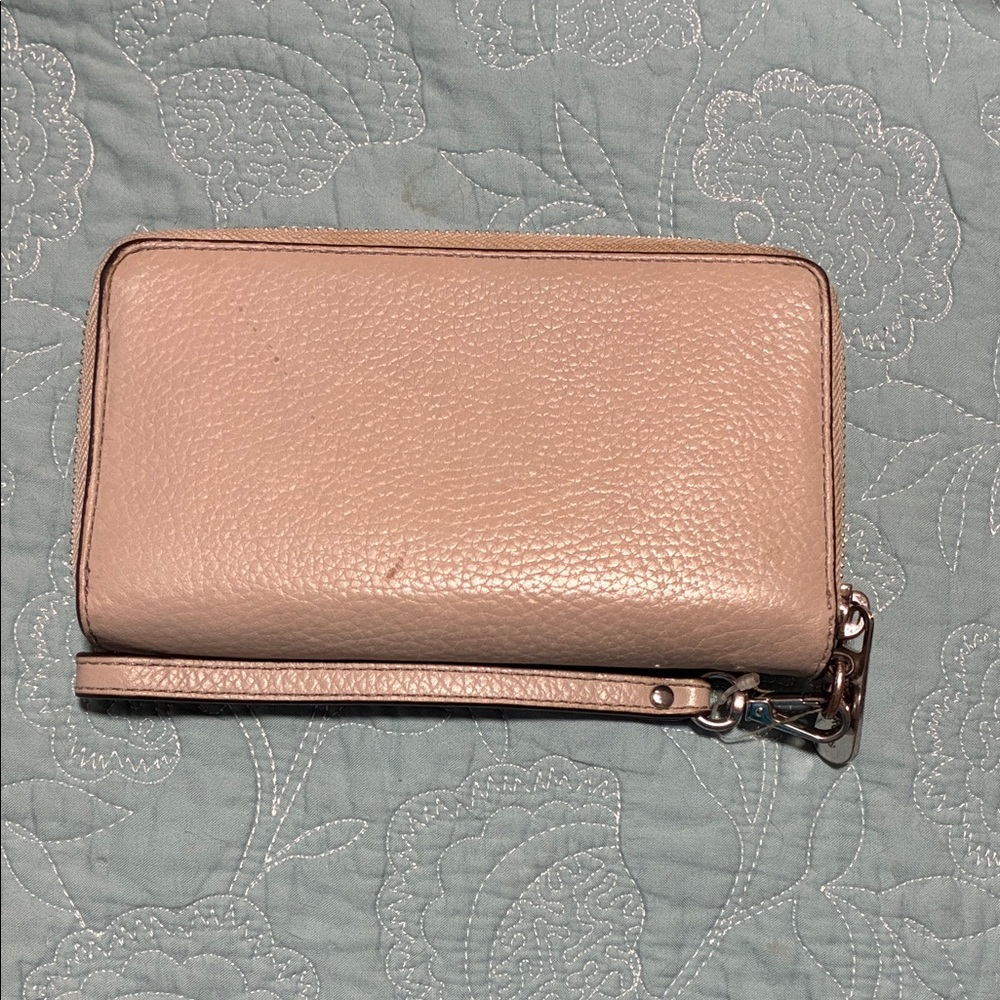 Michael Kors Blush Leather Wristlet - Picture 2 of 3
